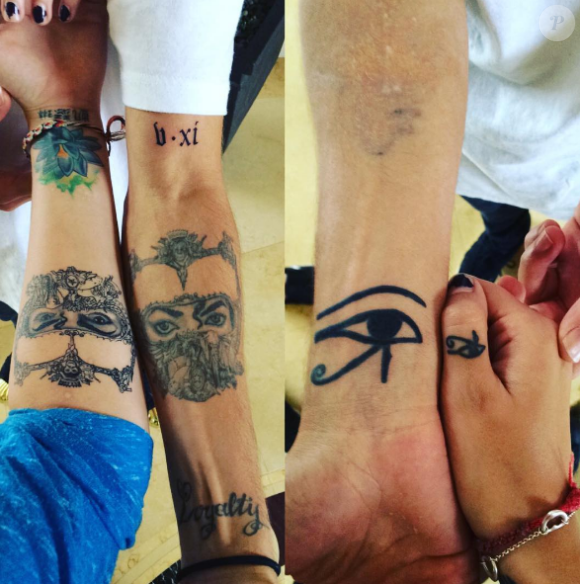 Paris Jackson, la fille de Michael Jackson, s'est fait tatouer comme son copain, le rockeur Michael Snoddy. Photo publiée sur sa page Instagram, le 13 juin 2016