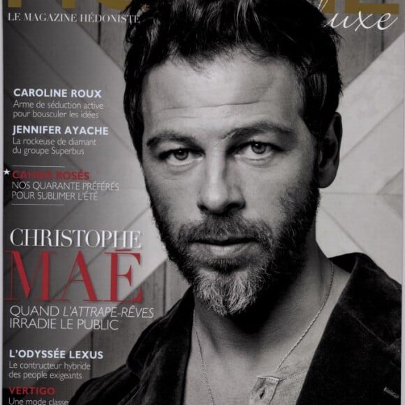 Christophe Maé en couverture de "Homme de luxe", en kiosque à partir du 15 juin 2016.