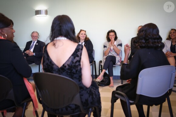 Exclusif - La princesse Stéphanie de Monaco a visité un centre de soins et de réinsertion de l'association Housing Works à Brooklyn à l'occasion de son déplacement à New York pour une réunion de l'ONU, le 8 juin 2016, sur l'éradication du sida d'ici à 2030 © F.Nebinger / Palais Princier / Pool restreint Monaco / Bestimage - Crystal - Visual