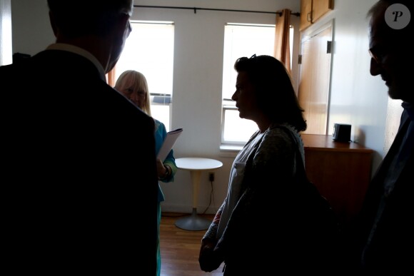 Exclusif - La princesse Stéphanie de Monaco a visité un centre de soins et de réinsertion de l'association Housing Works à Brooklyn à l'occasion de son déplacement à New York pour une réunion de l'ONU, le 8 juin 2016, sur l'éradication du sida d'ici à 2030 © F.Nebinger / Palais Princier / Pool restreint Monaco / Bestimage - Crystal - Visual