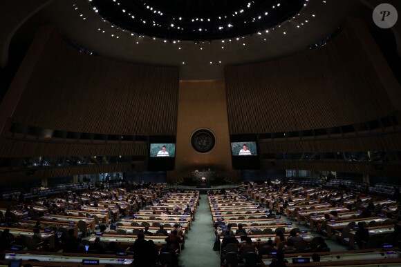 Exclusif - La princesse Stéphanie de Monaco, ambassadrice d'ONUSIDA depuis 2006, a participé le 8 juin 2016 à New York, au siège des Nations unies, à une réunion sur le thème de l'éradication du VIH/SIDA à l'horizon 2030. © F.Nebinger-N.Saussier / Palais Princier / Pool restreint Monaco / Bestimage - Crystal - Visual