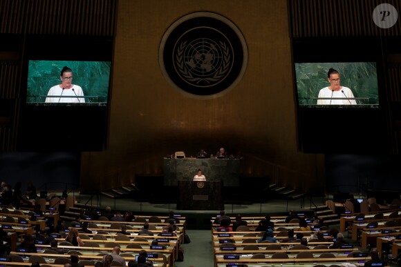 Exclusif - La princesse Stéphanie de Monaco, ambassadrice d'ONUSIDA depuis 2006, a participé le 8 juin 2016 à New York, au siège des Nations unies, à une réunion sur le thème de l'éradication du VIH/SIDA à l'horizon 2030. © F.Nebinger-N.Saussier / Palais Princier / Pool restreint Monaco / Bestimage - Crystal - Visual