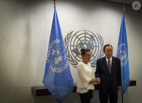 Exclusif - La princesse Stéphanie de Monaco, ambassadrice d'ONUSIDA depuis 2006, a participé le 8 juin 2016 à New York, au siège des Nations unies, à une réunion sur le thème de l'éradication du VIH/SIDA à l'horizon 2030. © F.Nebinger-N.Saussier / Palais Princier / Pool restreint Monaco / Bestimage - Crystal - Visual