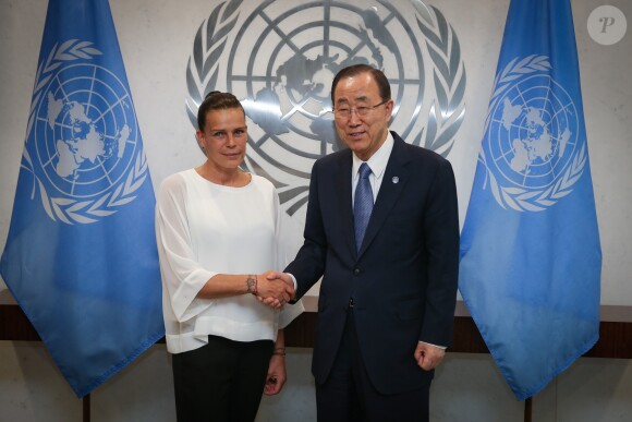 Exclusif - La princesse Stéphanie de Monaco, ambassadrice d'ONUSIDA depuis 2006, a participé le 8 juin 2016 à New York, au siège des Nations unies, à une réunion sur le thème de l'éradication du VIH/SIDA à l'horizon 2030. © F.Nebinger-N.Saussier / Palais Princier / Pool restreint Monaco / Bestimage - Crystal - Visual