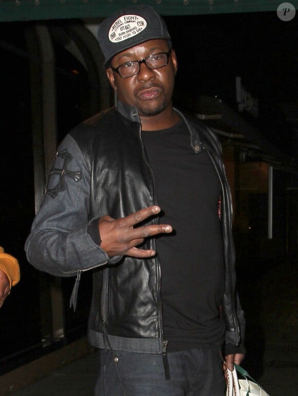 Bobby Brown se rend au restaurant "Madeo" avec sa femme Alicia Etheredge et d'autres membres de sa famille a West Hollywood, le 6 mai 2013.