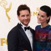 Jaimie Alexander et son fiancée Peter Facinelli au Photocall des 67ème Emmy Awards à Los Angeles le 20 septembre 2015.
