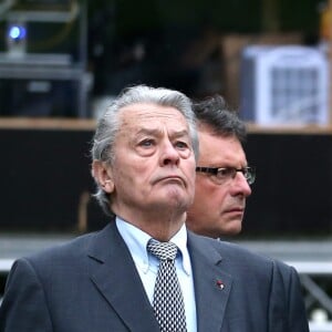 Alain Delon participe aux commémorations du 76e anniversaire de l'Appel du 18 juin prononcé par le Général de Gaulle en 1940 à Colombey-les-deux-Eglises, le 18 Juin 2016. © Dominique Jacovides/Bestimage French