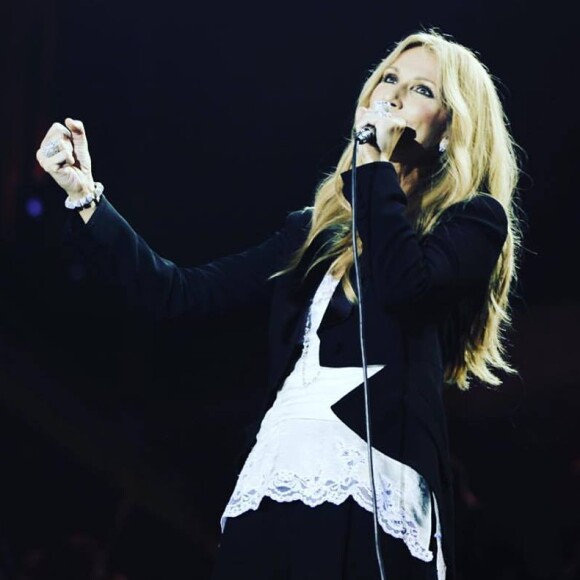Céline Dion sur scène à Anvers, en Belgique. Facebook, juin 2016