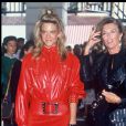 ARCHIVES - JULIE ANDRIEU ET SA MERE NICOLE COURCEL AU FESTIVAL DE DEAUVILLE EN 1987  recadrer05/09/1987 - Deauville