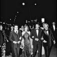 ARCHIVES - CLAUDE LELOUCH, NICOLE COURCEL, JACQUES BREL ET CHARLES GERARD AU FESTIVAL DE CANNES POUR LE FILM "L'AVENTURE, C'EST L'AVENTURE" EN 1972 00/05/1972 - Cannes