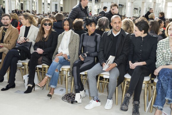 Jada Pinkett Smith et sa fille Willow Smith au défilé de mode Chanel collection prêt-à-porter Automne Hiver 2016/2017 au Grand Palais à Paris, le 8 mars 2016. © Olivier Borde/Bestimage