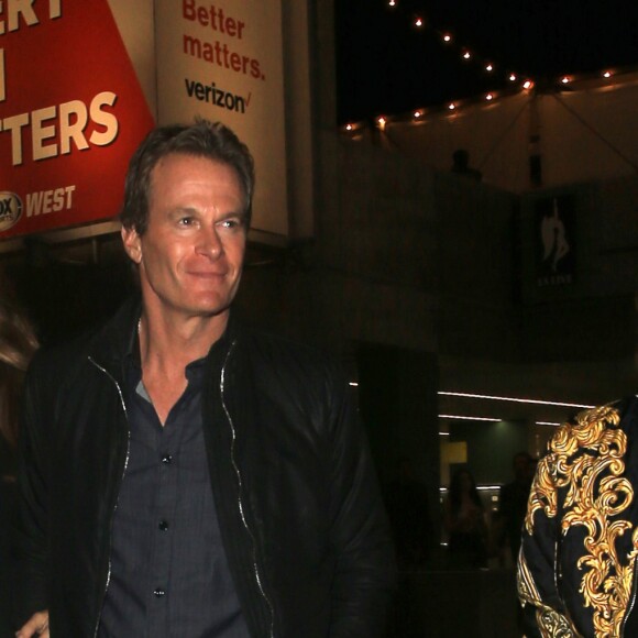 Cindy Crawford avec son mari Rande Gerber et leur fille Kaia Jordan Gerber - Célébrités arrivant au "Jeremy Scott fashion show" à Los Angeles le 10 juin 2016.