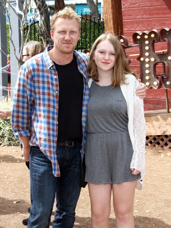 Kevin McKidd et sa fille Iona - People à la première de 'Goosebumps' à Los Angeles le 4 octobre 2015.