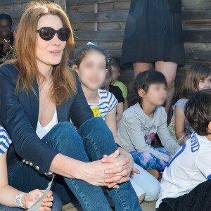 Carla Bruni-Sarkozy - Présentation du programme pédagogiques de la Fondation M. Fontenoy à l'école Gustave Rouanet à Paris, le 22 juin 2016. © Veeren/Bestimage