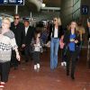 Johnny Hallyday avec sa femme Laeticia, ses enfants Jade et Joy ainsi que la Grand-mère de Laeticia, Elyette Boudou arrivent à l'aéroport de Roissy en provenance de Los Angeles. Johnny rentre en France pour entamer sa tournée le 29 juin 2016 à Sedan.