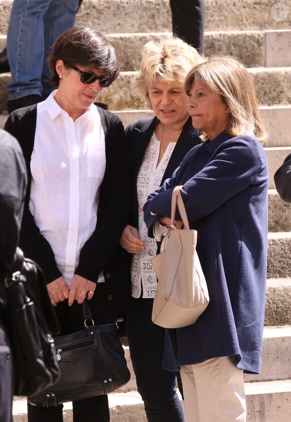 Chantal Goya - Obsèques du comédien et parolier Roger Dumas en l'église Saint-Roch à Paris le 7 juillet 2016.