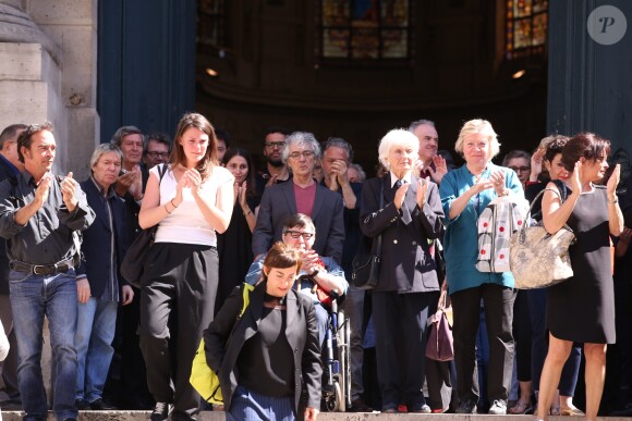 Obsèques du comédien parolier Roger Dumas en l'église Saint-Roch à Paris le 7 juillet 2016