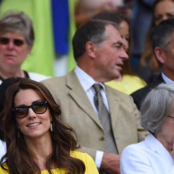 Kate Middleton, Duchesse de Cambridge, au tournoi de Wimbledon à Londres, le 7 juillet 2016