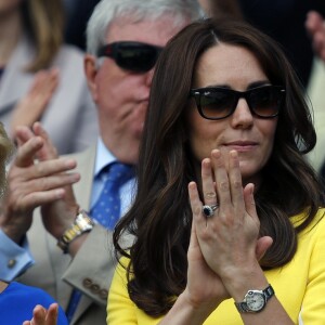 Kate Middleton, Duchesse de Cambridge, au tournoi de Wimbledon à Londres, le 7 juillet 2016