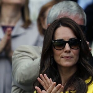 Kate Middleton, Duchesse de Cambridge, au tournoi de Wimbledon à Londres, le 7 juillet 2016