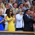 Kate Middleton, Duchesse de Cambridge, et Phillip Brook au tournoi de Wimbledon à Londres, le 7 juillet 2016