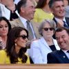 Kate Middleton, Duchesse de Cambridge, et Phillip Brook au tournoi de Wimbledon à Londres, le 7 juillet 2016