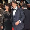 Giuseppe Polimeno et son ex compagne Hinda - Montée des marches du film "Jimmy's Hall" lors du 67 ème Festival du film de Cannes le 22 mai 2014.