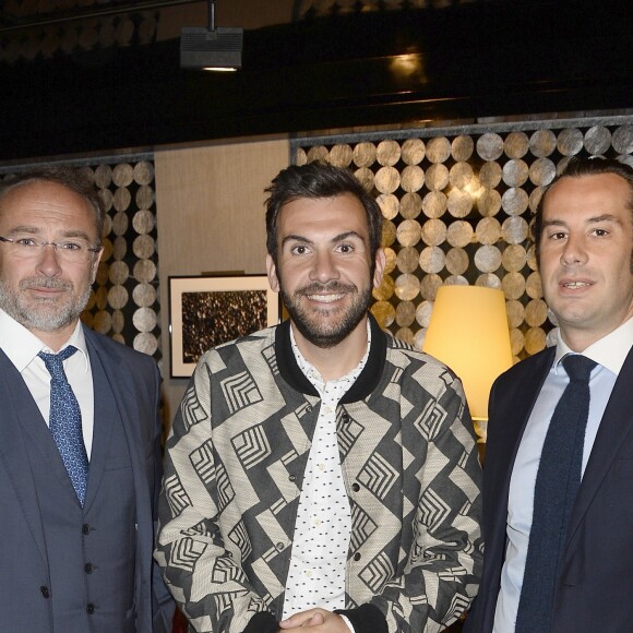 Exclusif - Le docteur Guillaume Pourcher, Laurent Ournac et David Nocca à la conférence de presse de la ligue mondiale contre l'obésité à l'hôtel Pullman à Paris le 20 mai 2016.