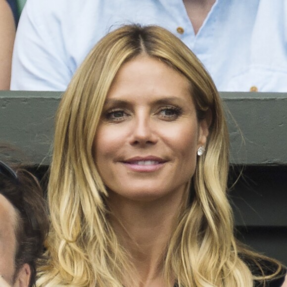 Heidi Klum et son compagnon Vito Schnabel dans les tribunes du tournoi de tennis de Wimbledon le 8 juillet 2016. © Ray Tang/London News Pictures via ZUMA Wire / Bestimage