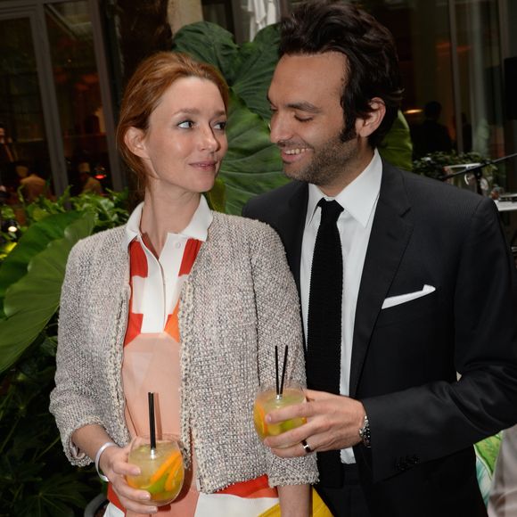 Exclusif - Audrey Marnay et son compagnon Virgile Bramly - People à la soirée brésilienne pour l'inauguration du "Brasilian Patio" à l'hôtel Prince de Galles à Paris. Le 29 juin 2016 © Rachid Bellak / Bestimage