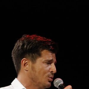 Tina Arena, Vincent Niclo - Concert lors de la journée de l'association "Enfant Star & Match" à la Pinède de Juan Les Pins le 8 juillet 2016.