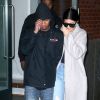 Kylie Jenner et son petit ami le rappeur Tyga se rendent à une soirée à New York, le 28 octobre 2015.