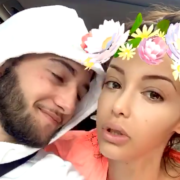 Nabilla Benattia et son frère Tarek, sur Snapchat, le 12 juillet 2016