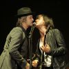 Pete Doherty et Carl Barat du groupe The Libertines en concert au Alexandra Palace à Londres. Le 27 septembre 2014