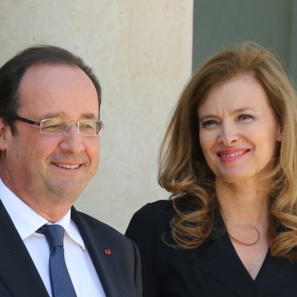 François Hollande et Valérie Trierweiler à l'Elysée le 6 juin 2013.