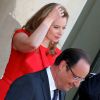 Francois Hollande et Valerie Trierweiler à Paris le 7 mai 2013. Dîner d'Etat au Palais de l'Elysée en l'honneur de Bronislaw Komorowski, Président de la Republique de Pologne.