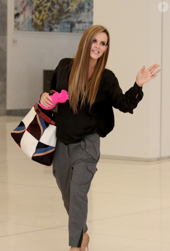 Jenny McCarthy sort de la station de radio SiriusXM à New York, le 7 juin 2016. © CPA/Bestimage