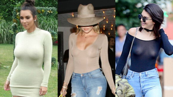 Kim et Khloé Kardashian: Modeuses canon sans soutien-gorge, comme Kendall Jenner