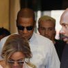 Beyoncé et Jay Z quittent le magasin Roberto Cavalli à Milan, le 18 juillet 2016.