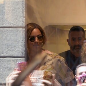 Beyoncé au magasin Roberto Cavalli à Milan, le 18 juillet 2016.