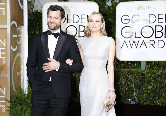 Diane Kruger et son compagnon Joshua Jackson - La 72ème cérémonie annuelle des Golden Globe Awards à Beverly Hills, le 11 janvier 2015.