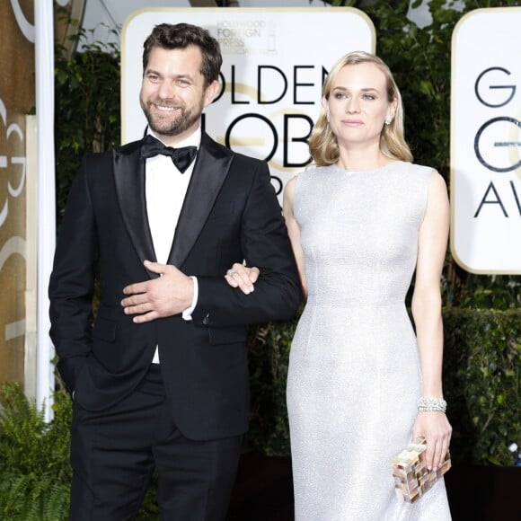 Diane Kruger et son compagnon Joshua Jackson - La 72ème cérémonie annuelle des Golden Globe Awards à Beverly Hills, le 11 janvier 2015.