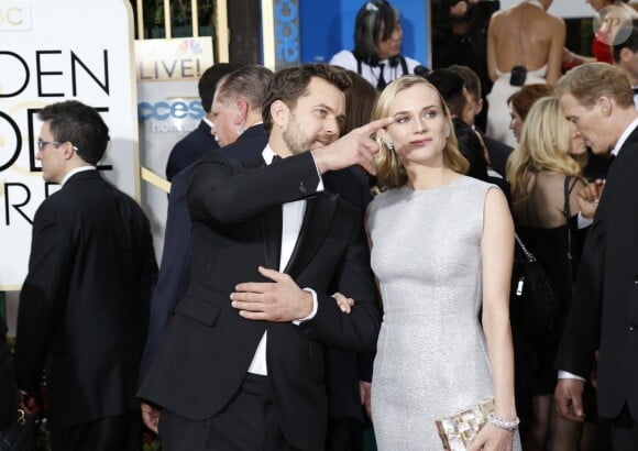 Diane Kruger et son compagnon Joshua Jackson - La 72ème cérémonie annuelle des Golden Globe Awards à Beverly Hills, le 11 janvier 2015.