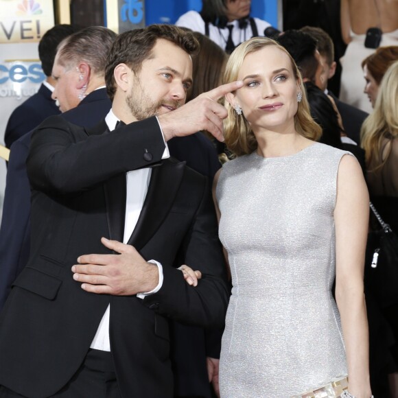 Diane Kruger et son compagnon Joshua Jackson - La 72ème cérémonie annuelle des Golden Globe Awards à Beverly Hills, le 11 janvier 2015.