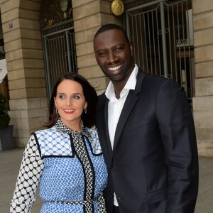 Omar Sy (ambassadeur de la marque) et sa femme Hélène - Inauguration de la boutique Audemars Piguet, 15 rue Royale, et présentation de la nouvelle collection Royal Oak Yellow Gold, à Paris, le 26 mai 2016. © Rachid Bellak/Bestimage