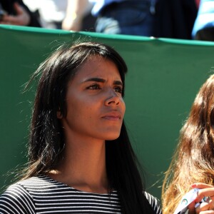 La chanteuse Shy'm était présente au Monte Carlo Country Club à Roquebrune Cap Martin le 14 avril 2016 pour soutenir son compagnon le tennisman français Benoît Paire