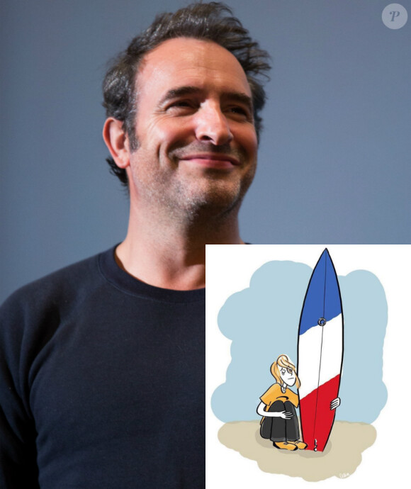 Jean Dujardin critiqué par certains internautes suite à la publication d'un dessin-hommage aux victimes de Nice.