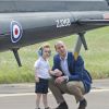 Le prince George de Cambridge a visité avec ses parents William et Kate le Royal International Air Tattoo à Fairford, le 8 juillet 2016.