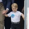 Le prince George de Cambridge a visité avec ses parents William et Kate le Royal International Air Tattoo à Fairford, le 8 juillet 2016.