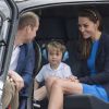 Le prince George de Cambridge a visité avec ses parents William et Kate le Royal International Air Tattoo à Fairford, le 8 juillet 2016.